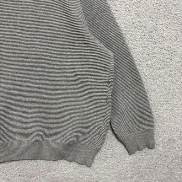 Gray Ribbed Crew Neck Pullover Sweater Size XXXL Workwear Neutral - Picture 9 of 13